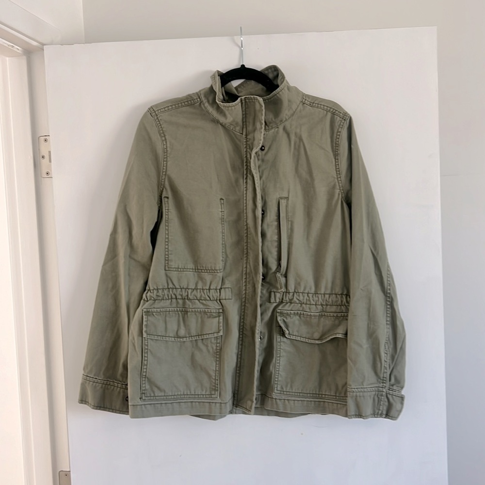 Madewell 100% cotton green canvas jacket | Size L